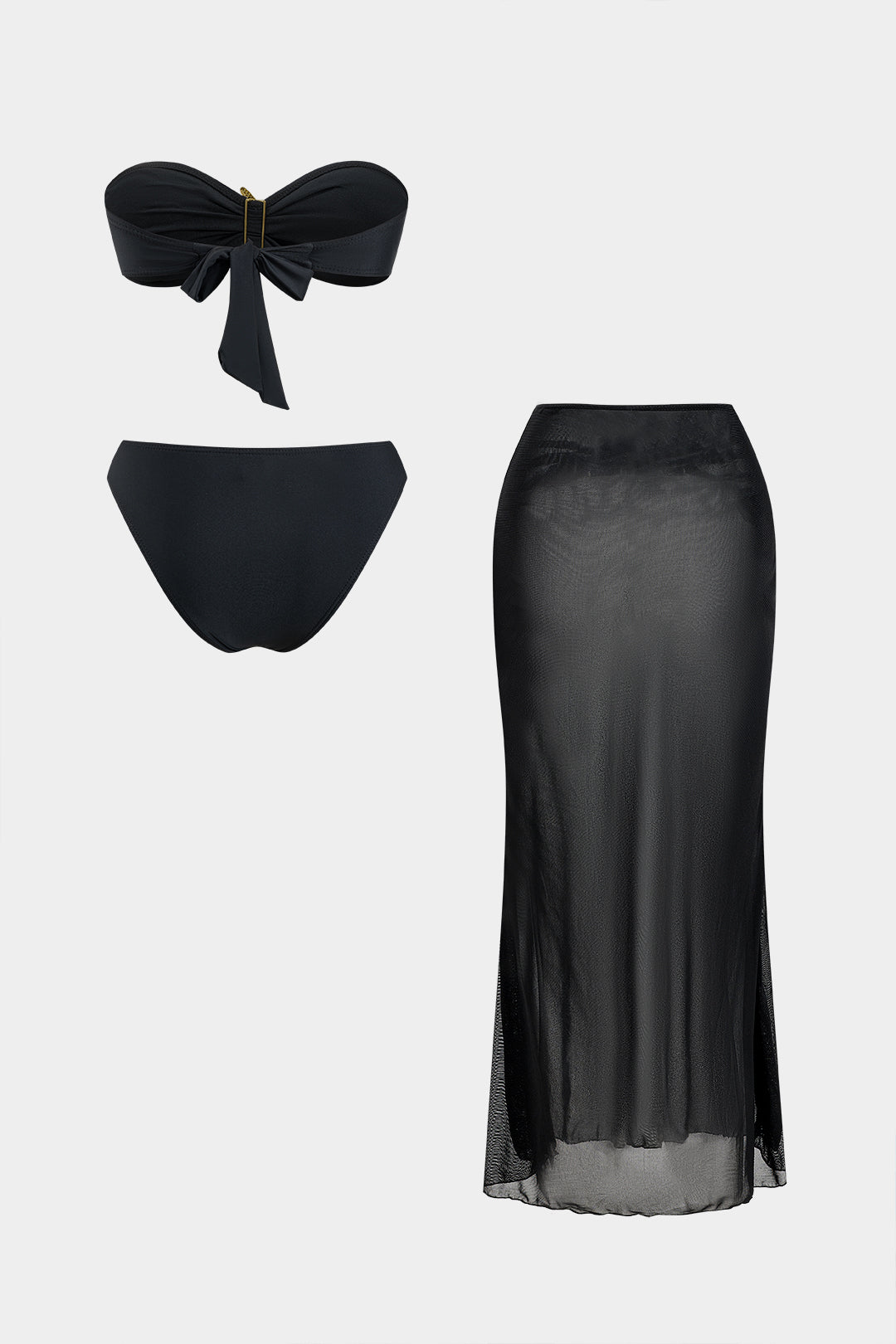 Cleo Bikini Set | Tie-Up, Slim Fit, Opaque Mesh 1