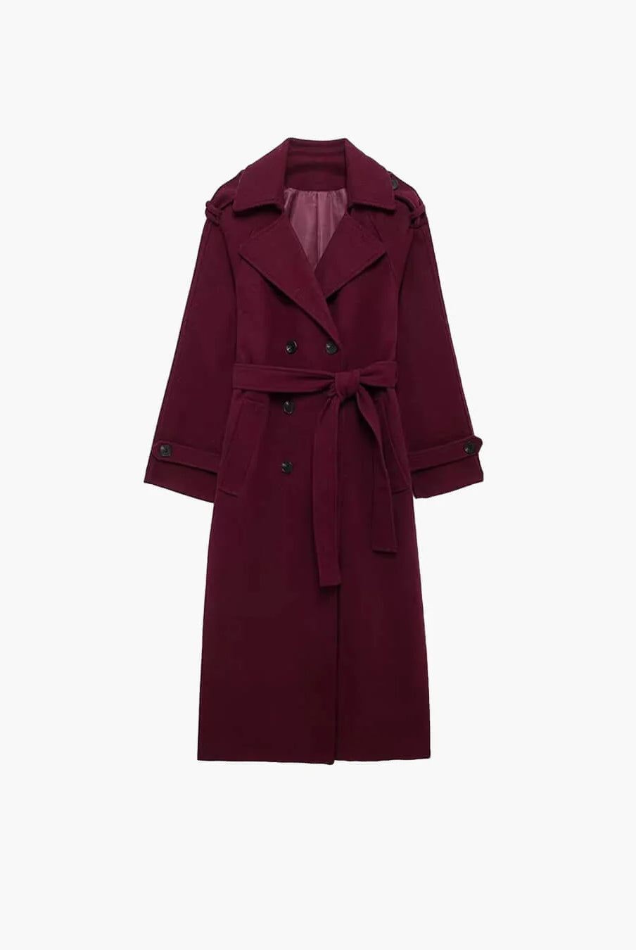 Cleo Black Trench Coat Women | Tailored Fit, Warm Blend Fabric 4