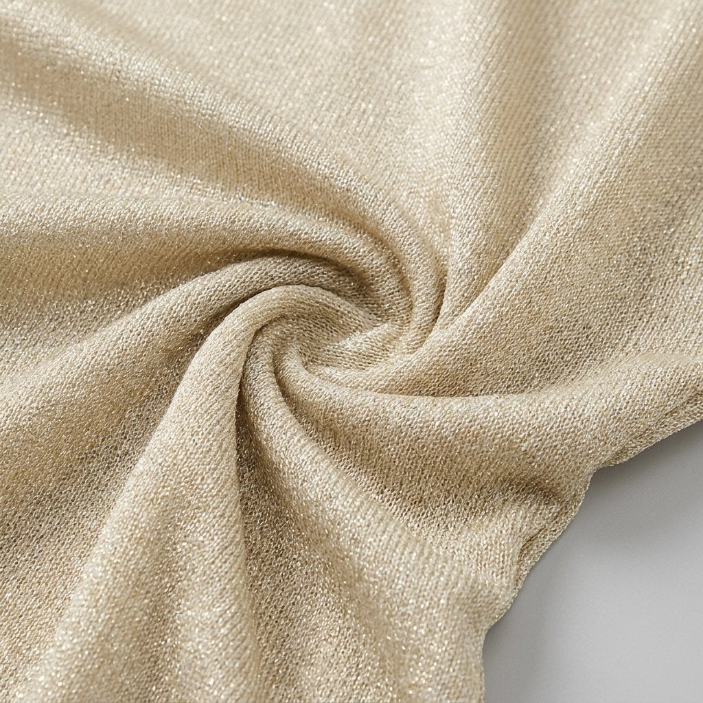 Cleo Metallic Knit Top | Off-Shoulder, Fitted Evening Going Out Top 5