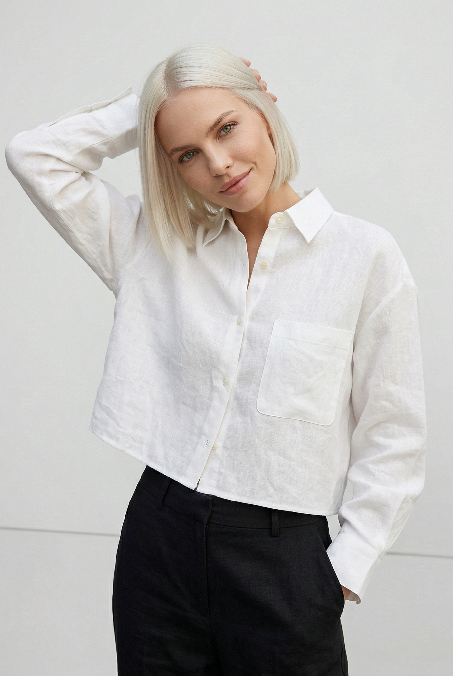 Cleo Women's Shirt | 100% Pure Linen, Oversized Fit 4