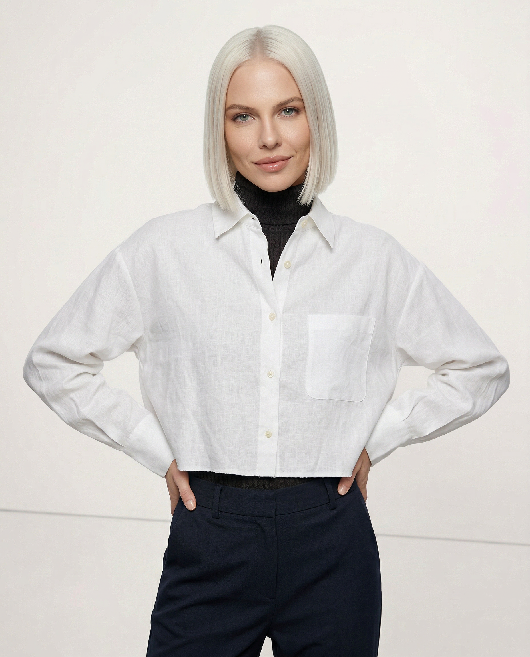 Cleo Women's Shirt | 100% Pure Linen, Oversized Fit 5