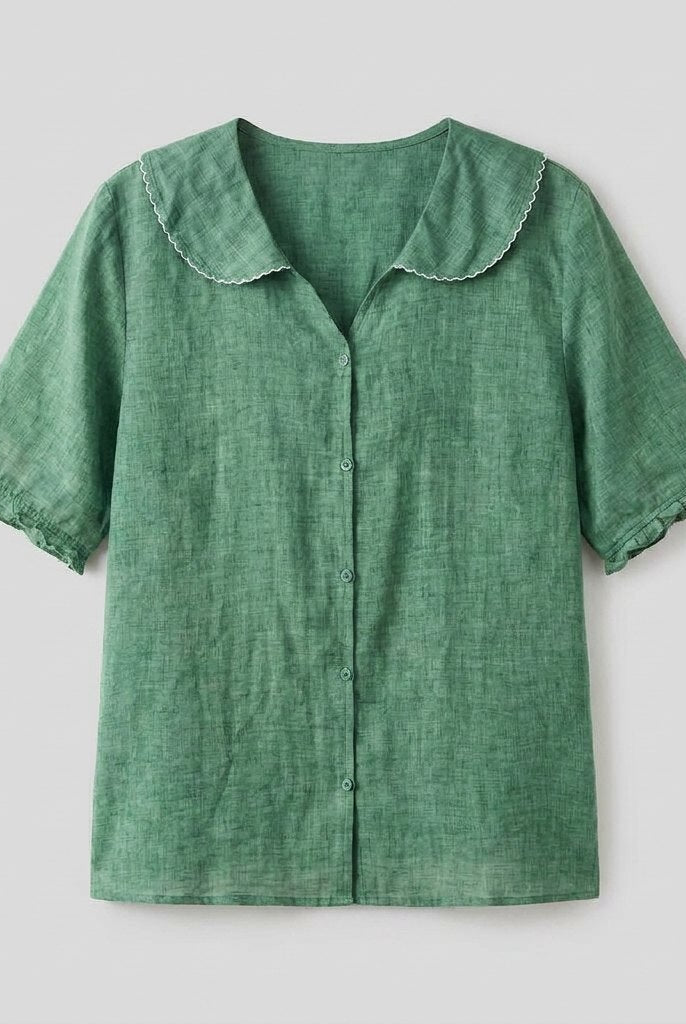 Cleo Womens Blouse | Cotton-Linen Blend, Elegant Summer Design 5