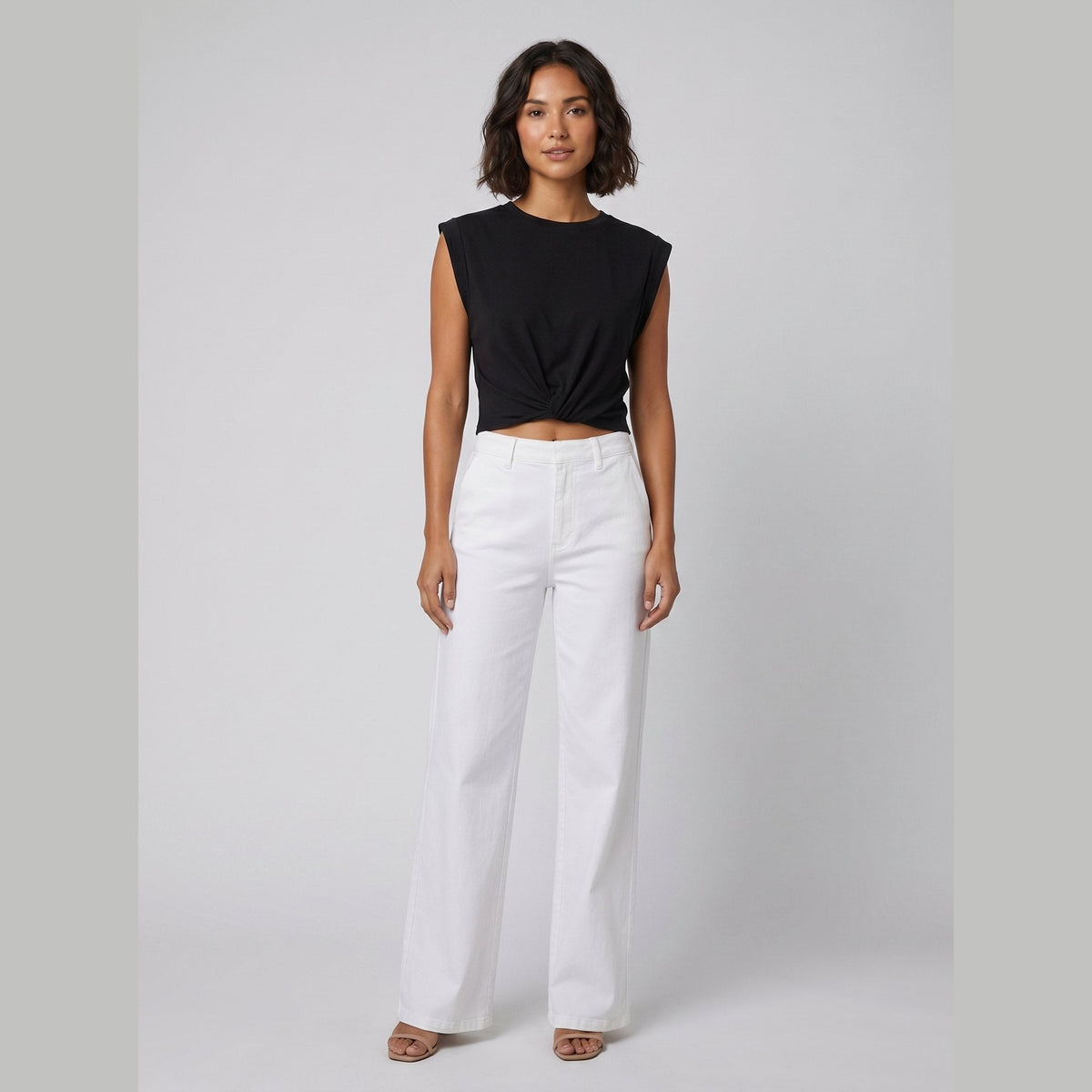 Cora Knotted T-Shirt | Cotton Blend, Regular Fit 2