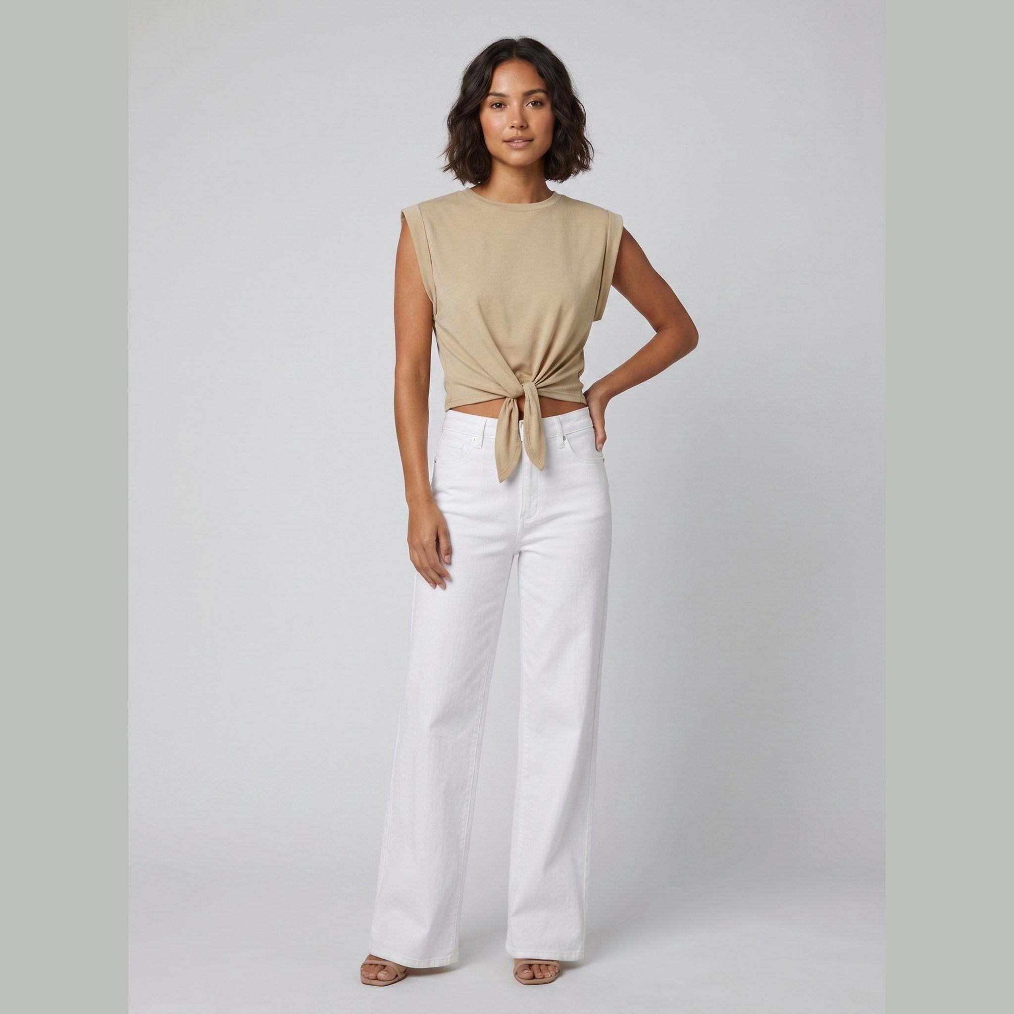 Cora Knotted T-Shirt | Cotton Blend, Regular Fit 4