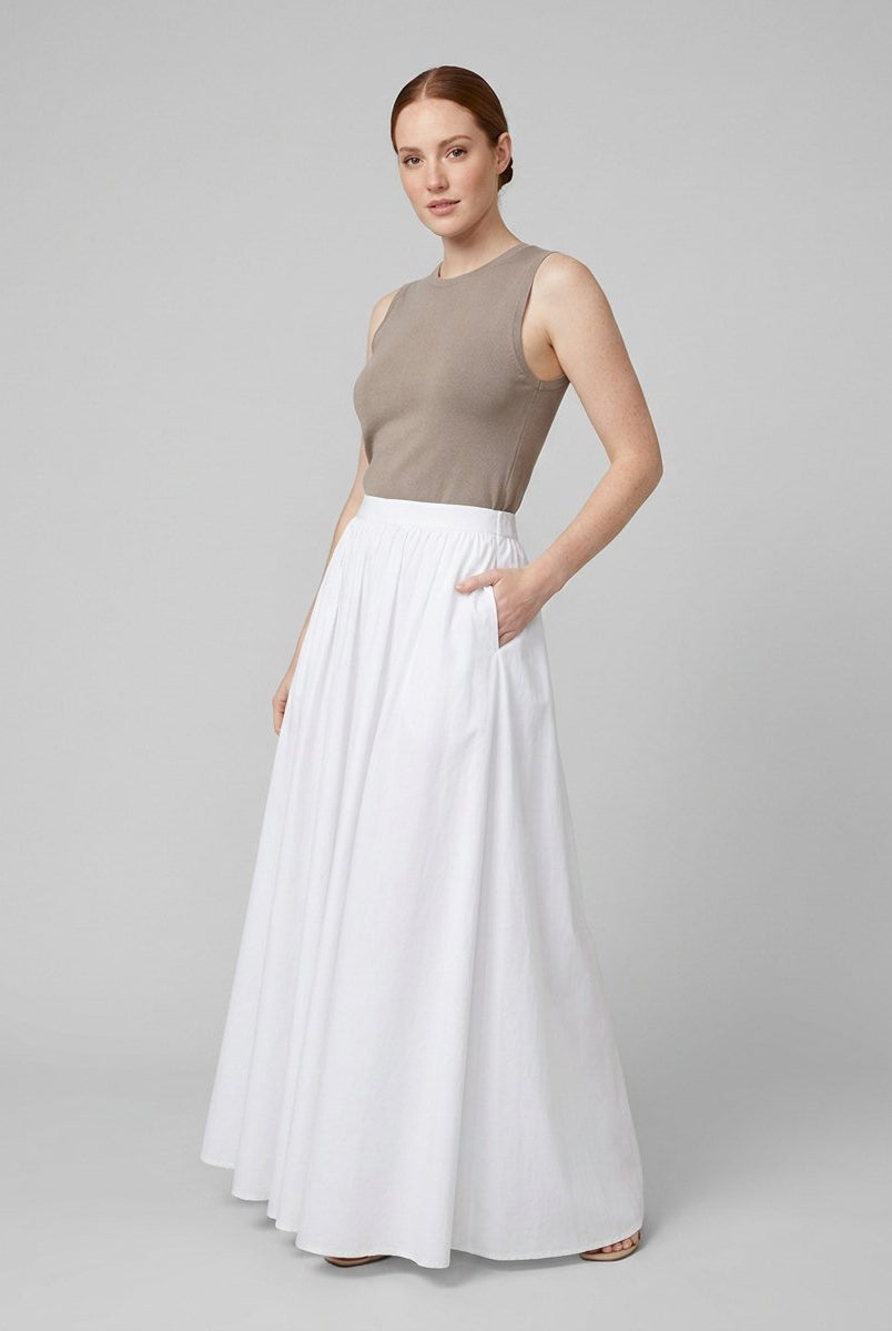 Cora Maxi Skirt | 100% Cotton, High Waist, Long Length 1