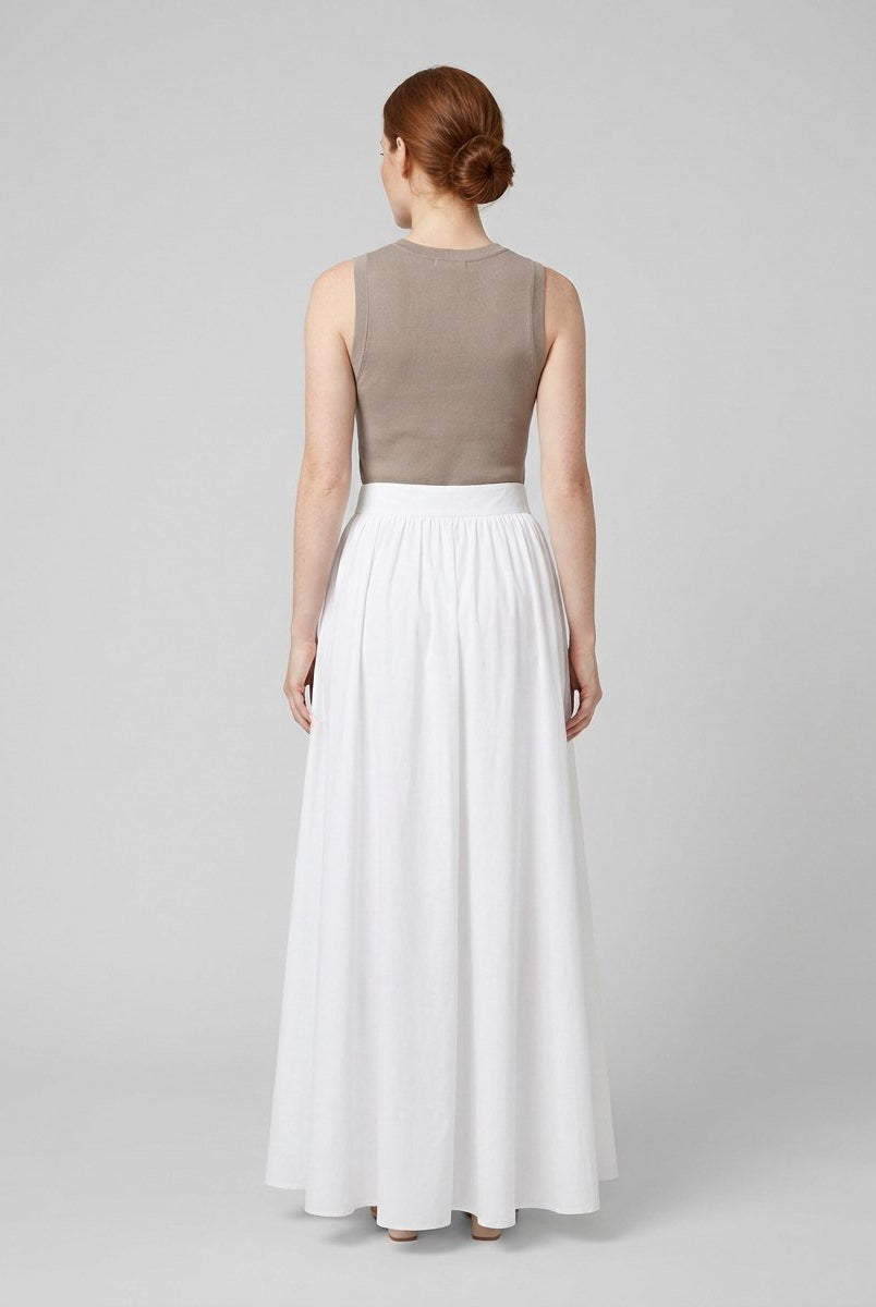 Cora Maxi Skirt | 100% Cotton, High Waist, Long Length 3