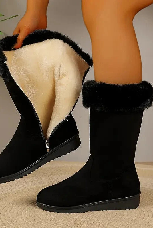 Cora Winter Boots Women | Wool-Blend Lined, Lightweight, Black or Beige 0