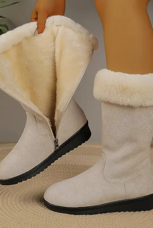 Cora Winter Boots Women | Wool-Blend Lined, Lightweight, Black or Beige 1