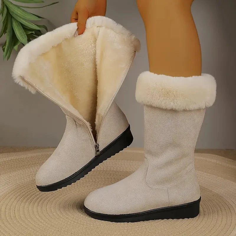 Cora Winter Boots Women | Wool-Blend Lined, Lightweight, Black or Beige 1