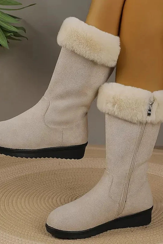 Cora Winter Boots Women | Wool-Blend Lined, Lightweight, Black or Beige 2