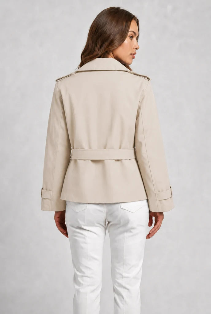 Cropped Belted Trench Jacket 2