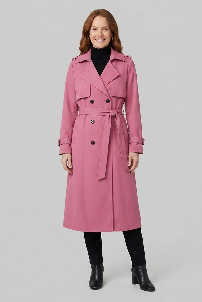 Dalia Maxi Trench Coat Women | Double Breasted, Belted, Relaxed Fit 10