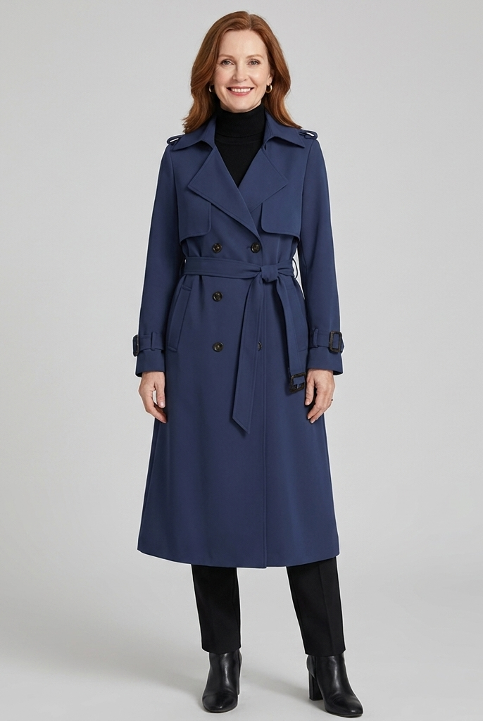 Dalia Maxi Trench Coat Women | Double Breasted, Belted, Relaxed Fit 8