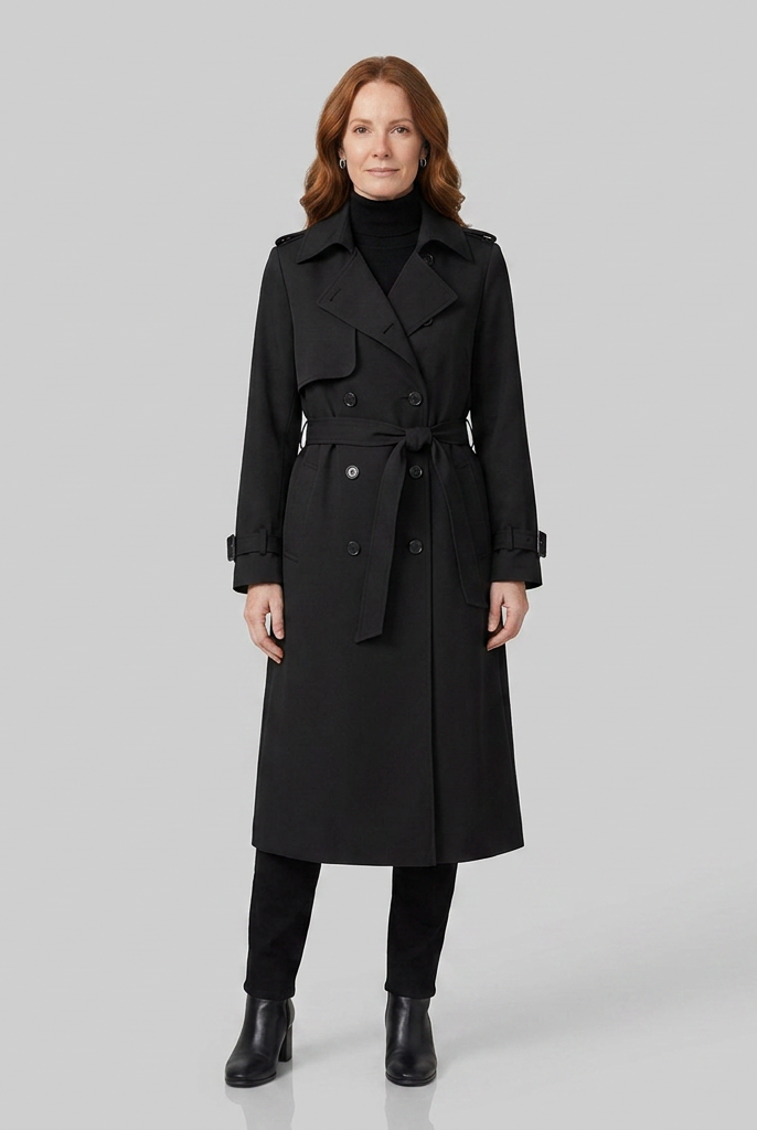 Dalia Maxi Trench Coat Women | Double Breasted, Belted, Relaxed Fit 9