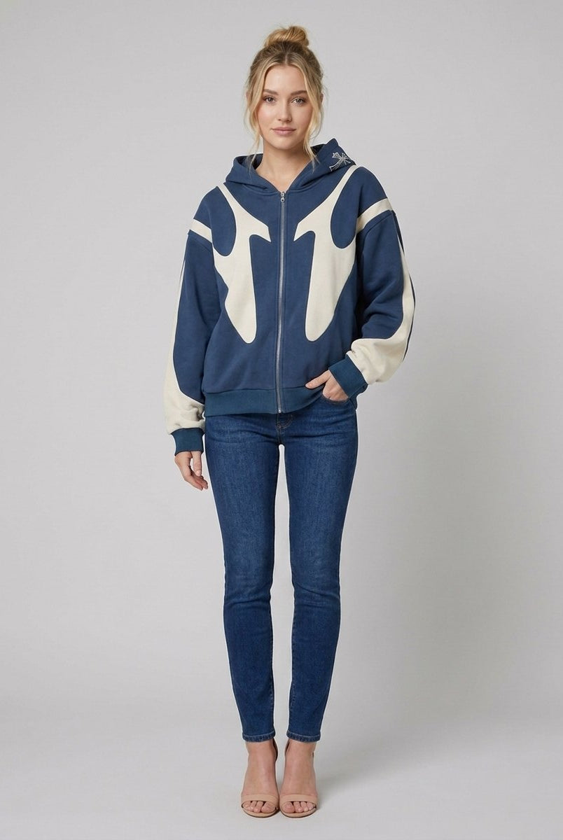 Daxen Hoodie | Retro Zip Design, High-Quality Fabric 2