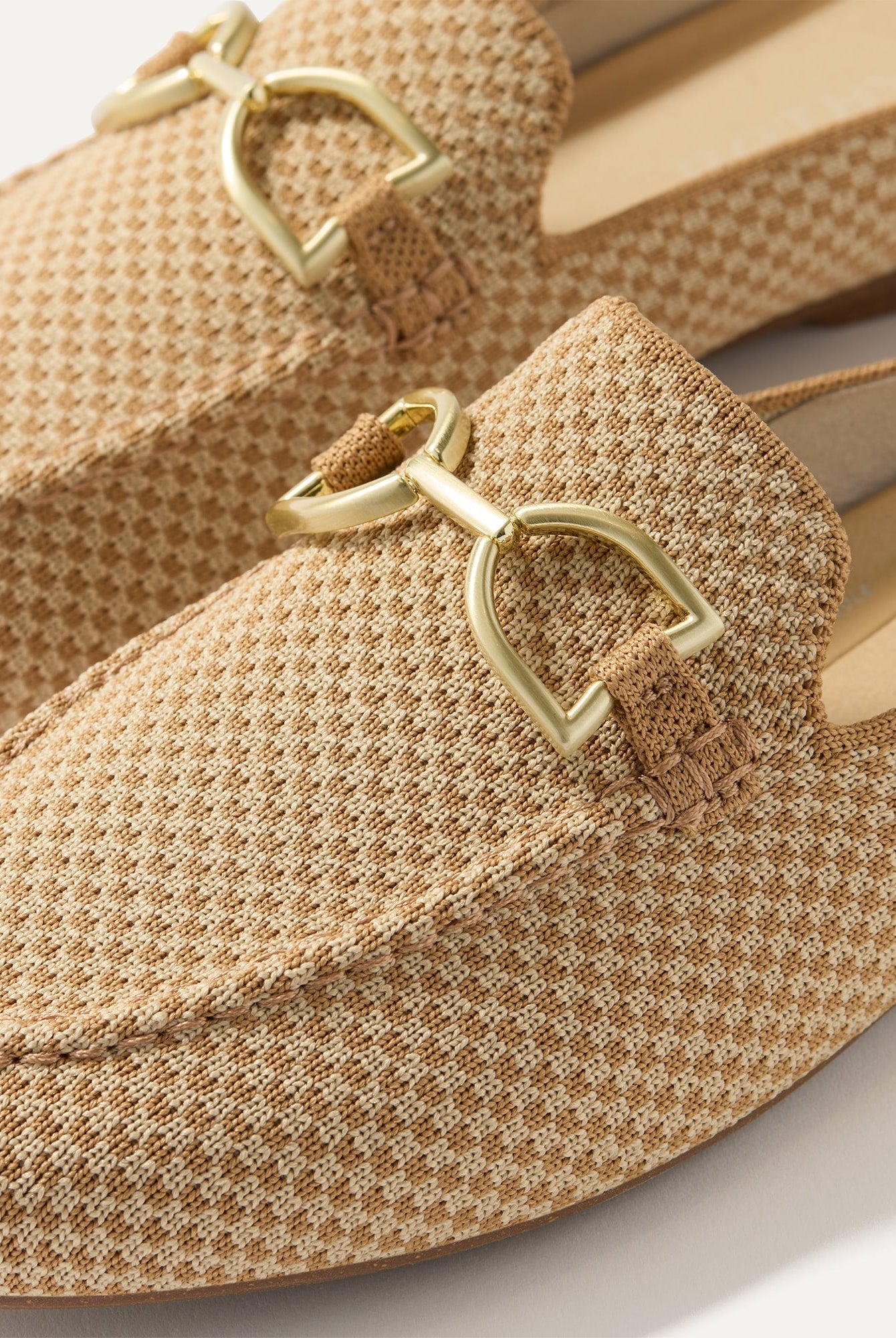 Daxon Loafer Mules | Slip-On, Cushioned Insole, Micro Check Pattern 1
