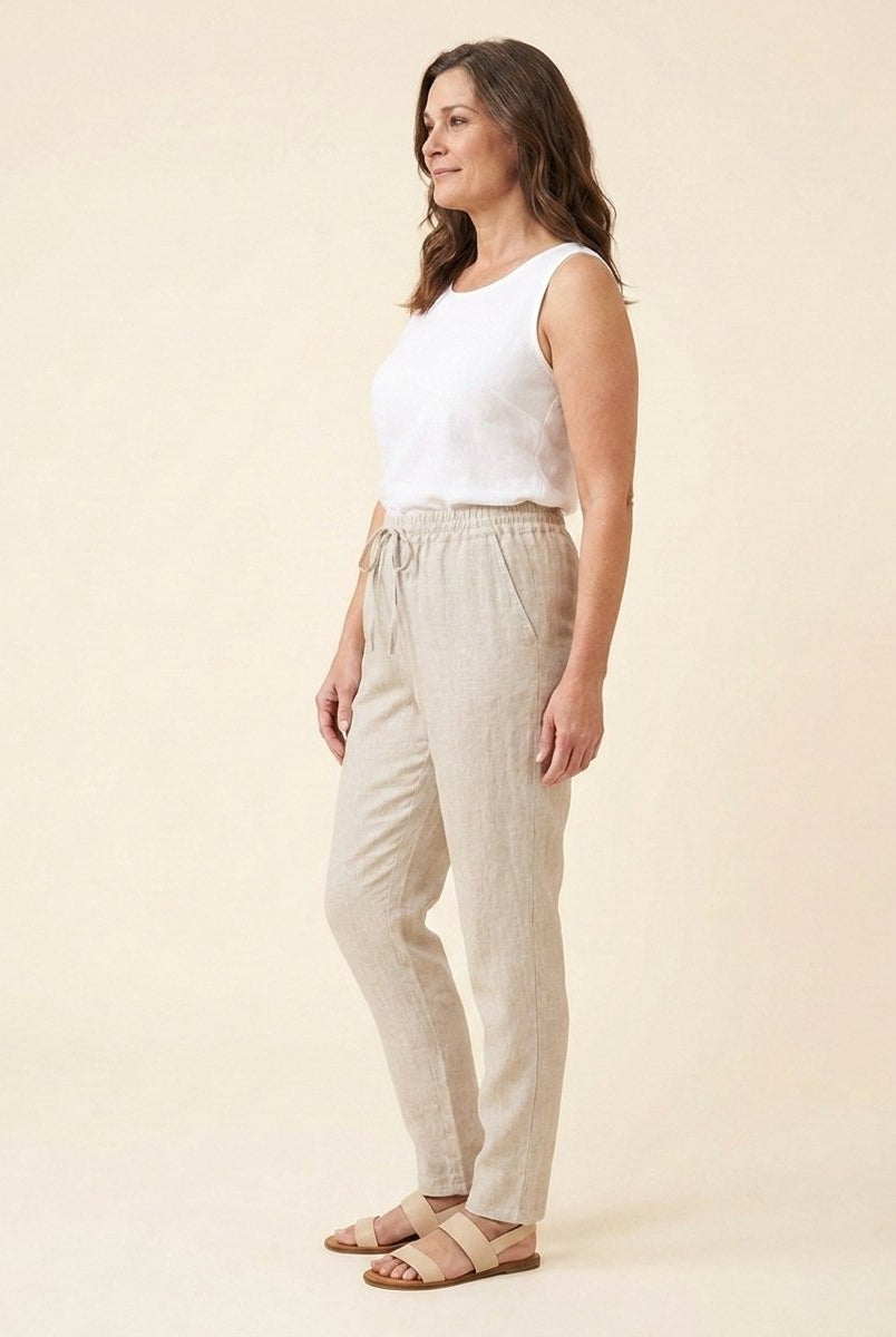 Dazzle Linen Pants | Relaxed Fit, White Linen Trousers for Women 1