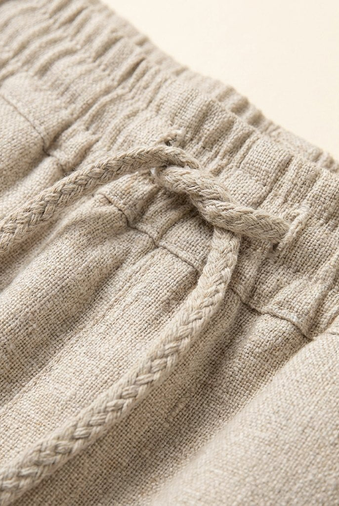 Dazzle Linen Pants | Relaxed Fit, White Linen Trousers for Women 5