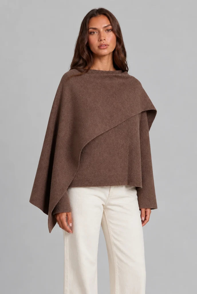 Draped Wool Scarf Coat 2