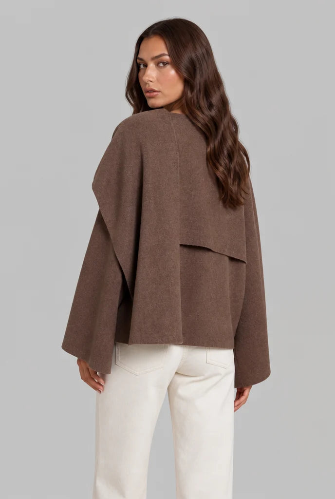 Draped Wool Scarf Coat 3