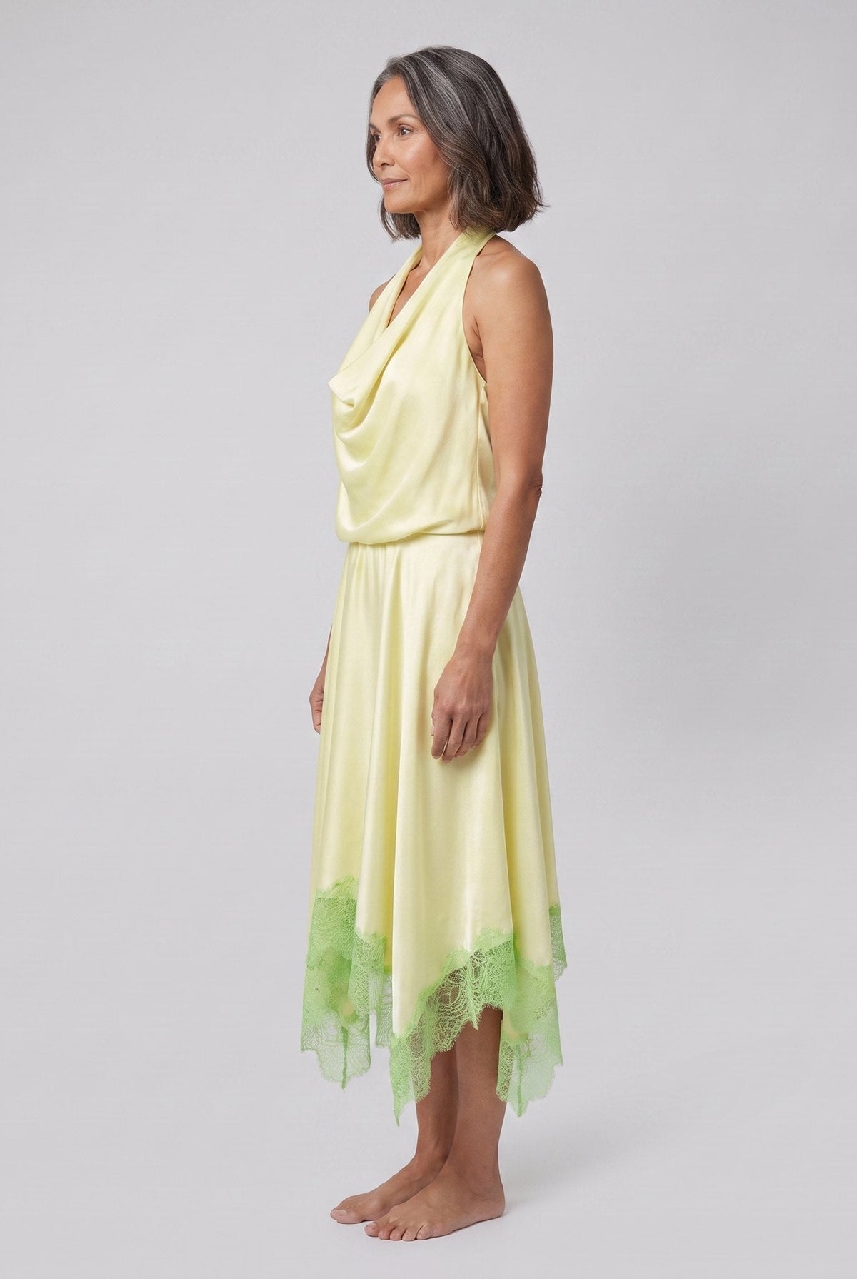 Elira Women's Dress | Backless Halter, 100% Silk Formal Evening Gown 2