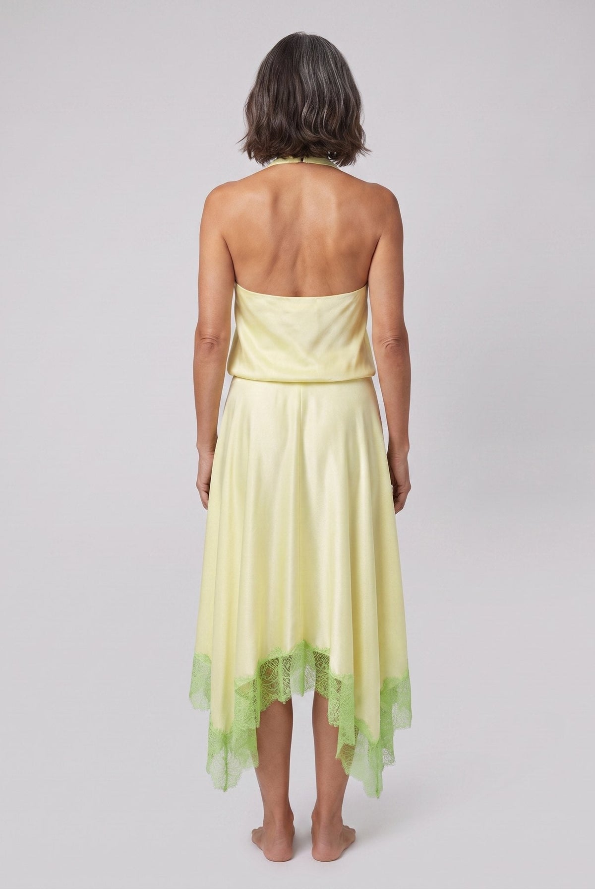 Elira Women's Dress | Backless Halter, 100% Silk Formal Evening Gown 3