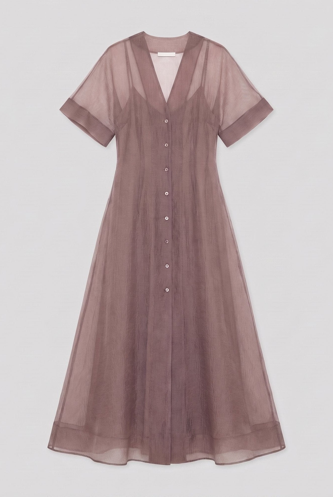 Elysia Midi Dress | Organza A-Line, Button Closure, Wedding Guest & Cocktail Suitable 4