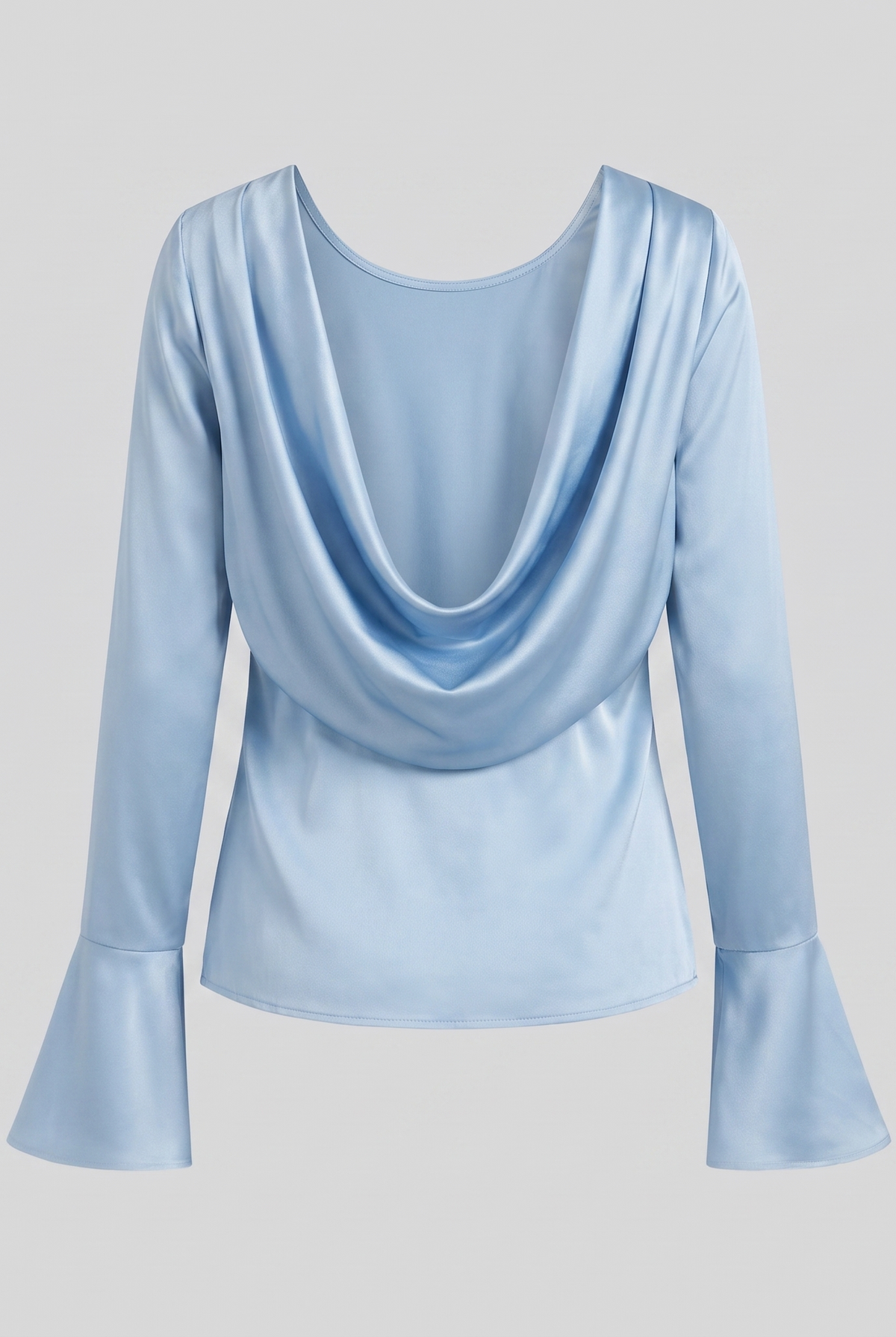 Cressida satin blouse with bell cuffs 5
