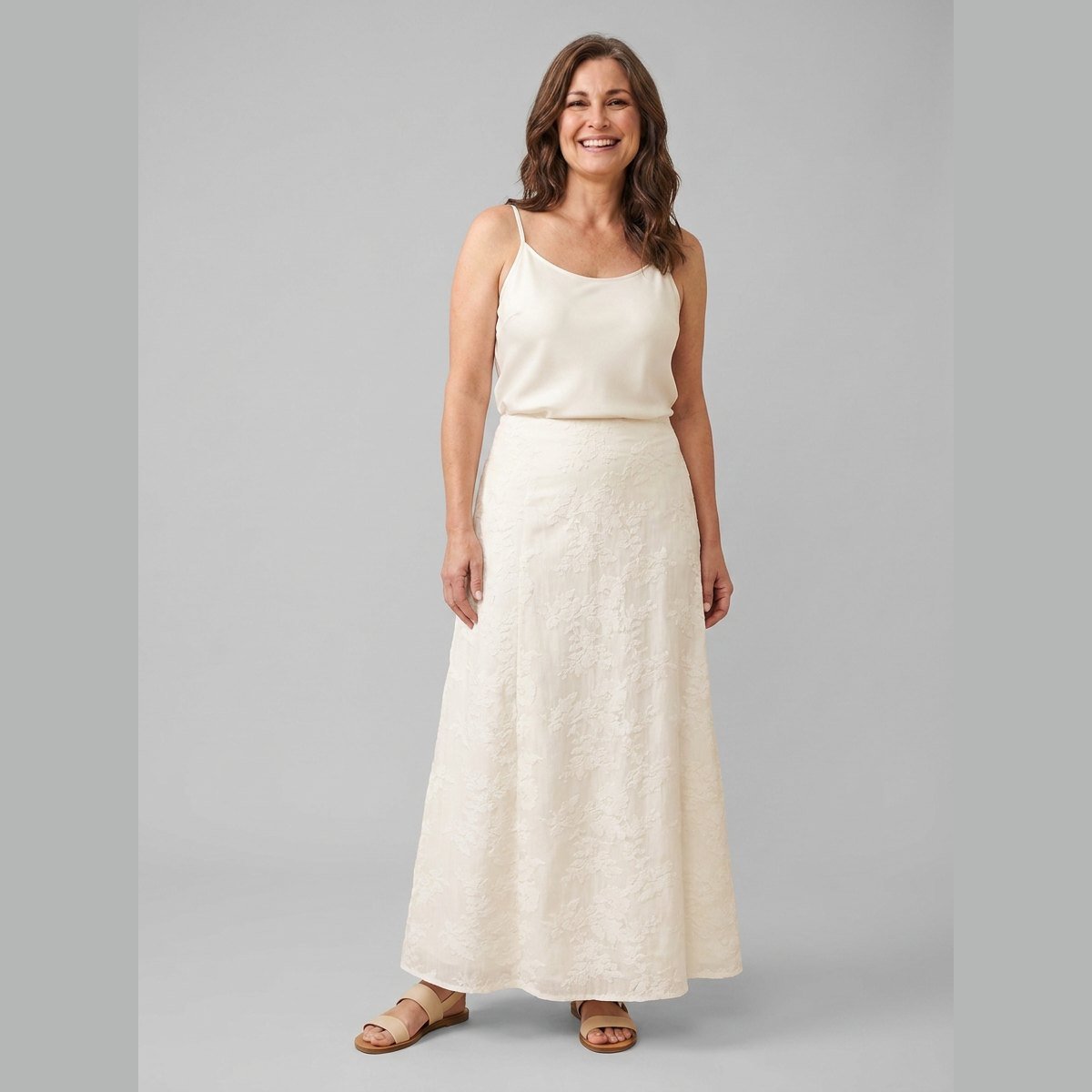 Elysian Maxi Skirt | 100% Cotton, Floral Design, Fully Lined 0