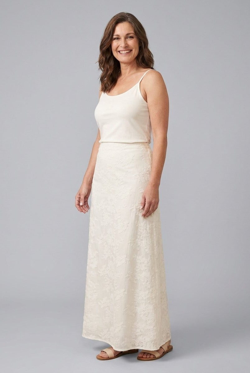 Elysian Maxi Skirt | 100% Cotton, Floral Design, Fully Lined 1