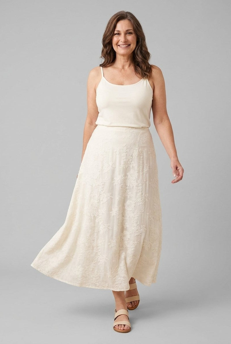Elysian Maxi Skirt | 100% Cotton, Floral Design, Fully Lined 2
