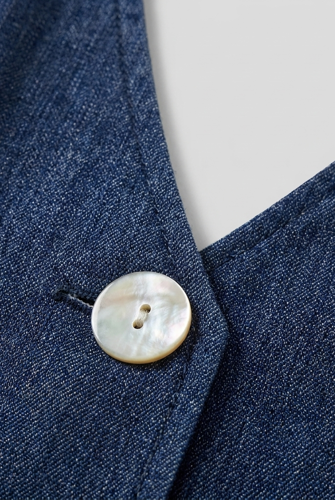Elysian Reversible Jacket | Tencel Linen, Denim Texture 6
