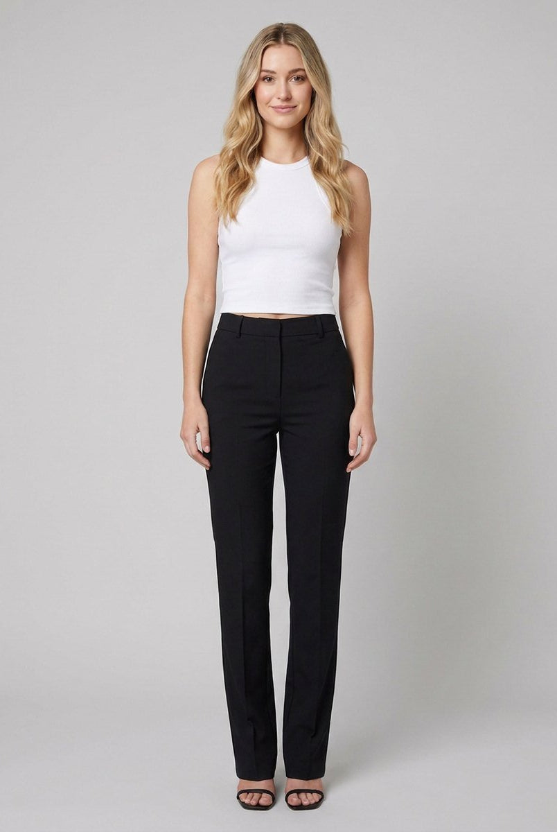 Elysian White Crop Tank Top | Ribbed Cotton, Medium Stretch 0