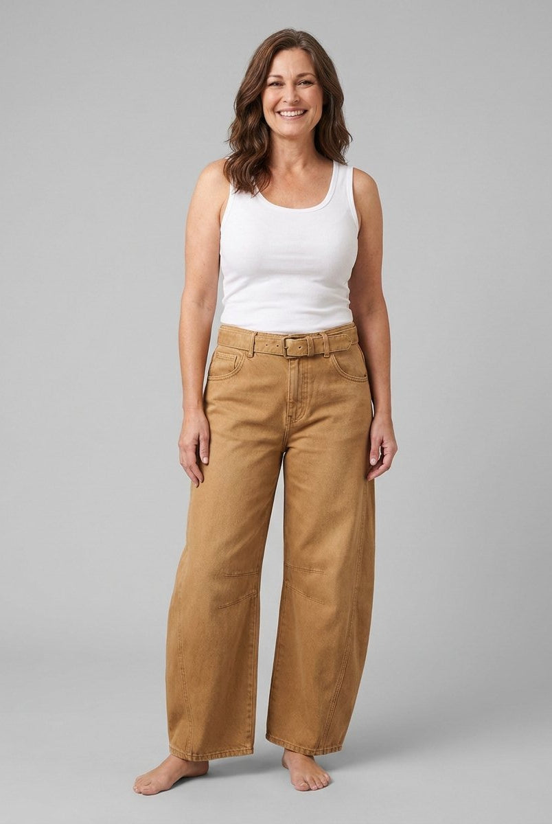 Elysian Wide Leg Jeans | Mid-Rise, Ankle Length, Stretch Blend 3