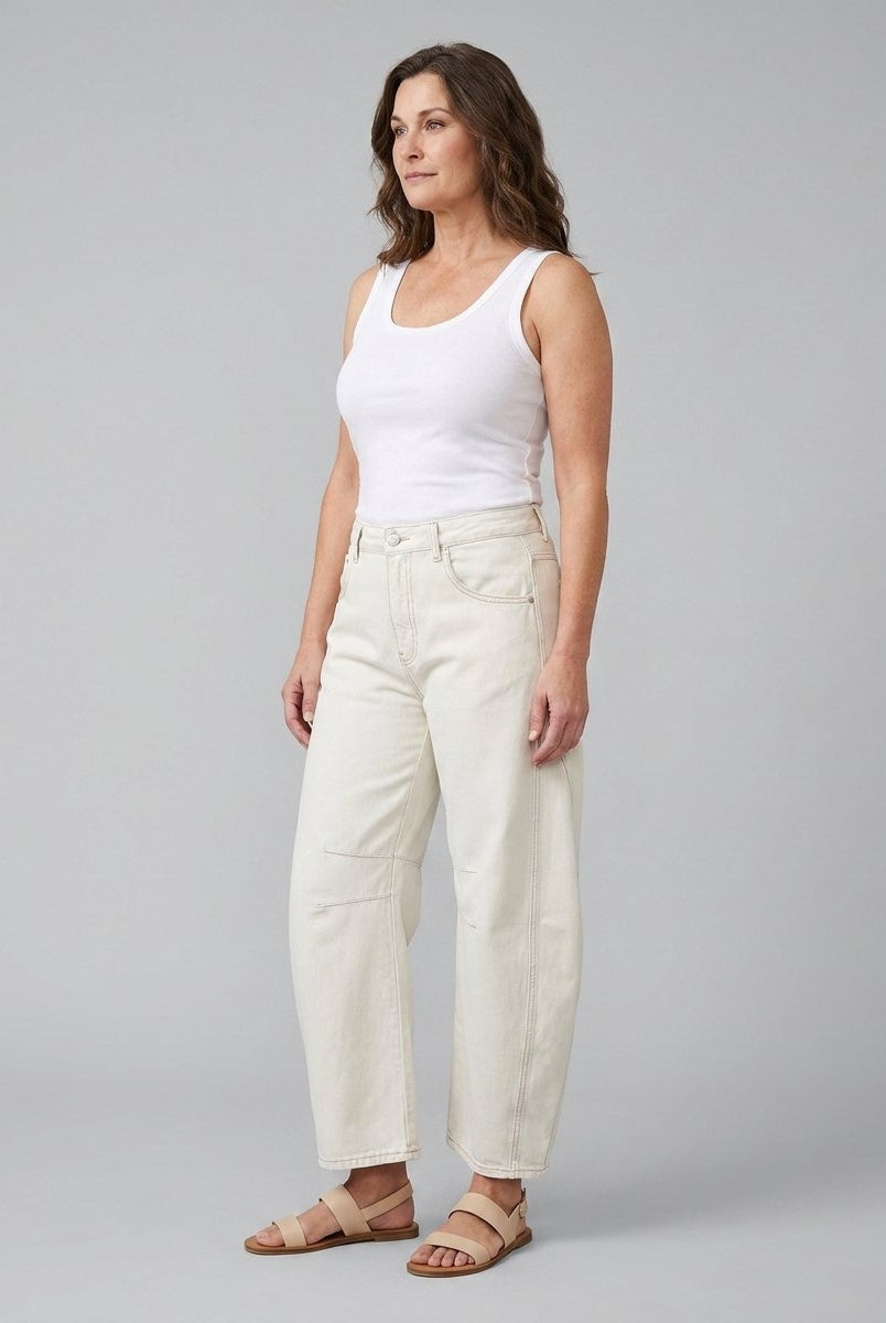 Elysian Wide Leg Jeans | Mid-Rise, Ankle Length, Stretch Blend 4