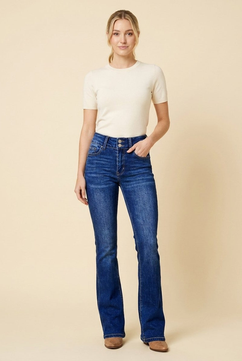 EvoFit Stretch Jeans | Slim Fit, Flared Leg, Cotton Blend 2