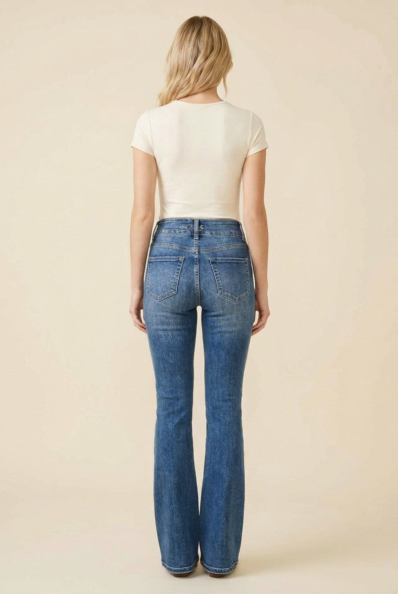 EvoFit Stretch Jeans | Slim Fit, Flared Leg, Cotton Blend 3