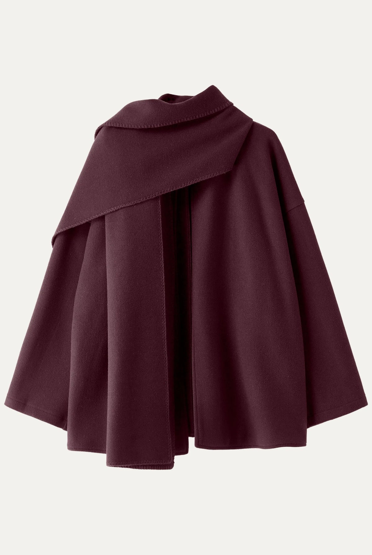 Fable Women's Coat | Oversized Scarf, Draped Collar, Relaxed Fit 10