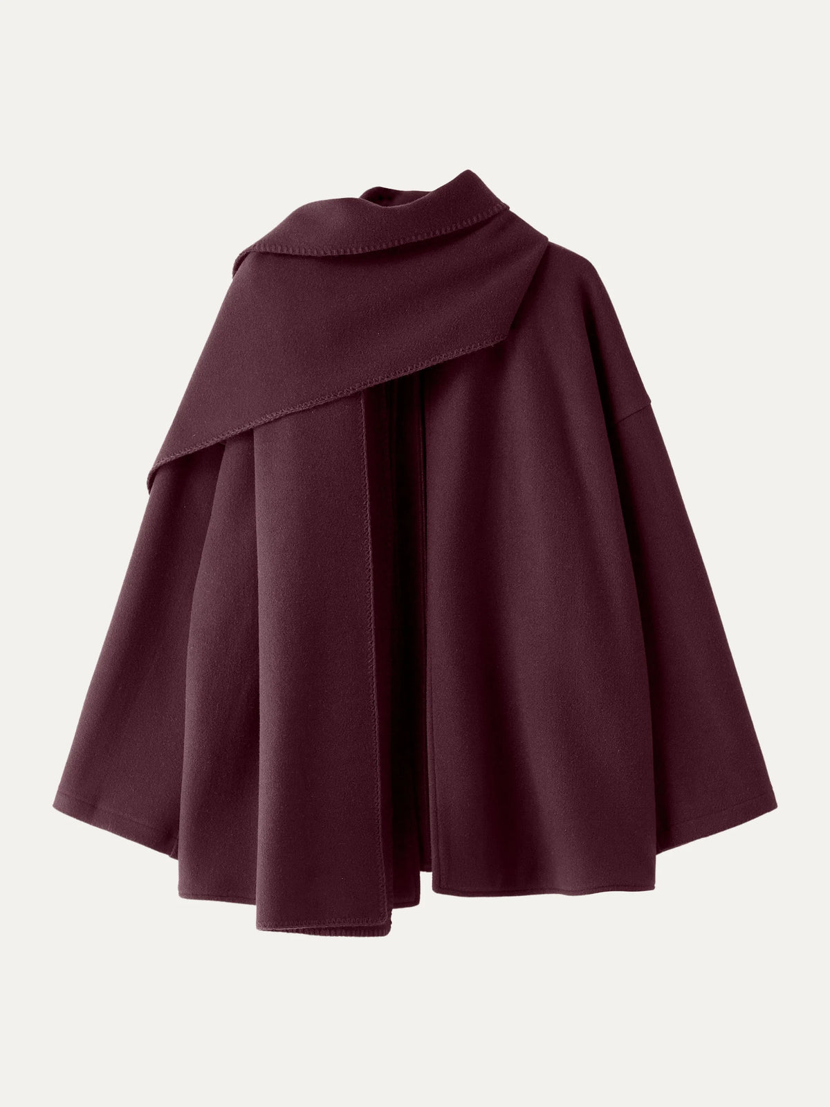 Fable Women's Coat | Oversized Scarf, Draped Collar, Relaxed Fit 10