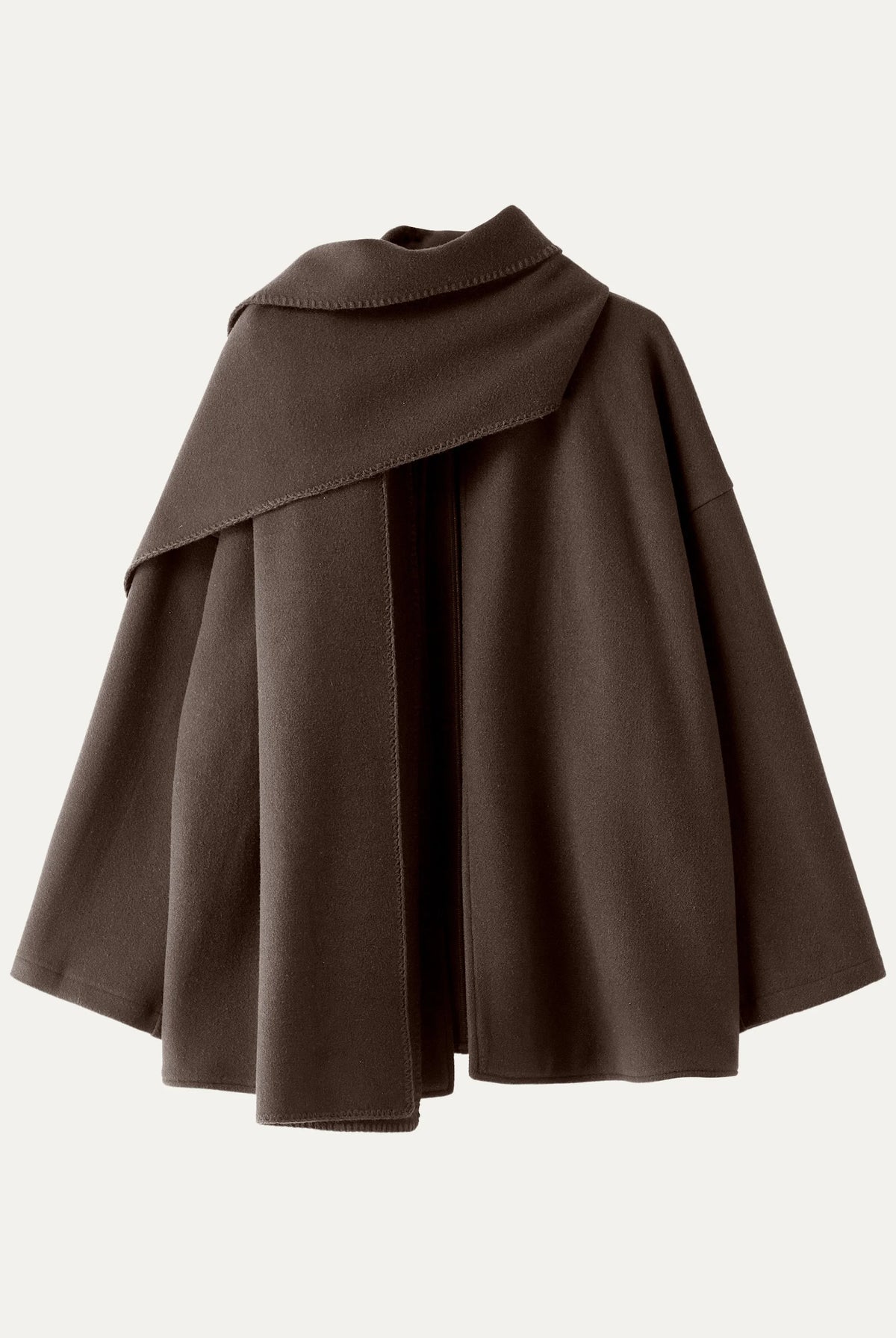 Fable Women's Coat | Oversized Scarf, Draped Collar, Relaxed Fit 12