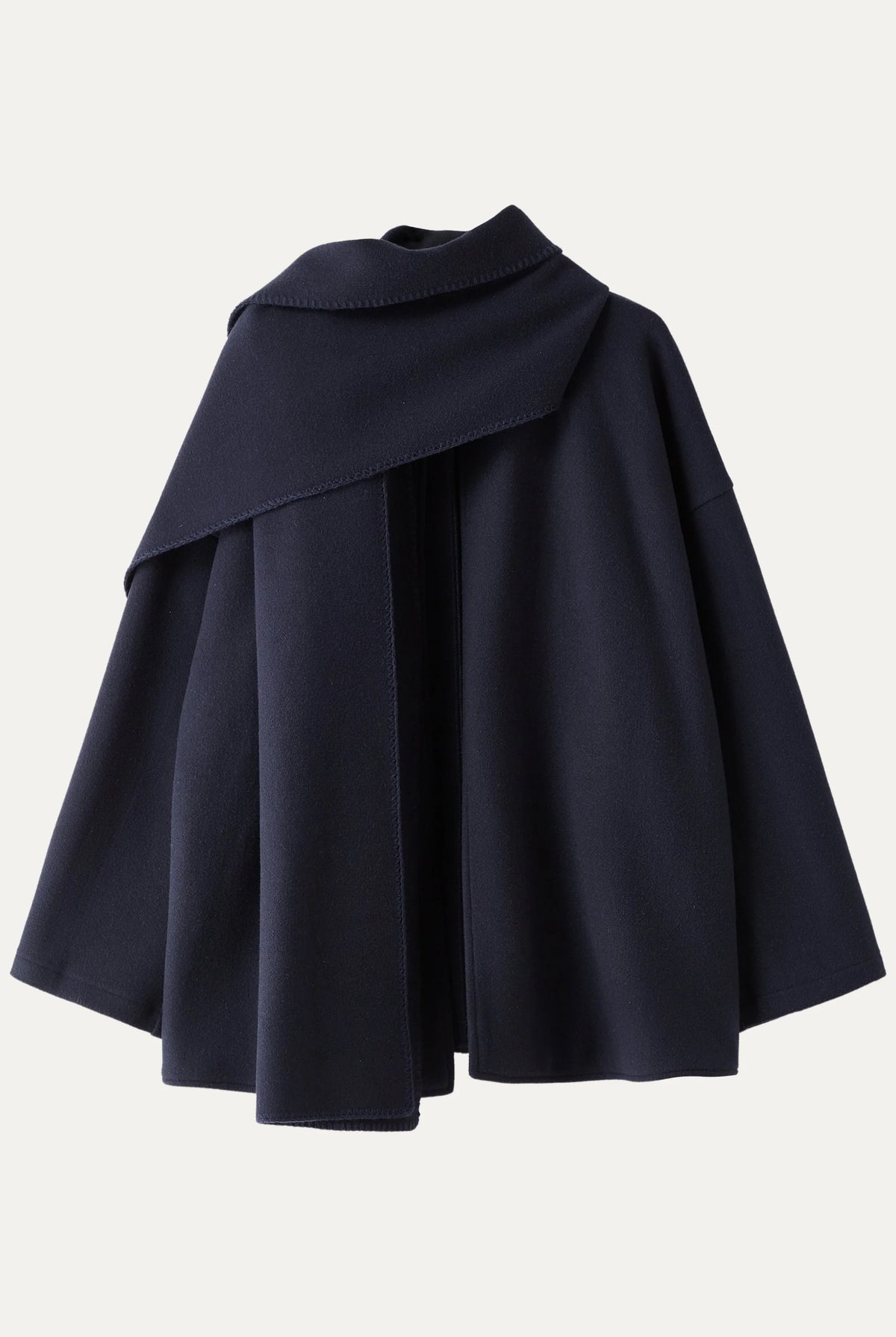 Fable Women's Coat | Oversized Scarf, Draped Collar, Relaxed Fit 3