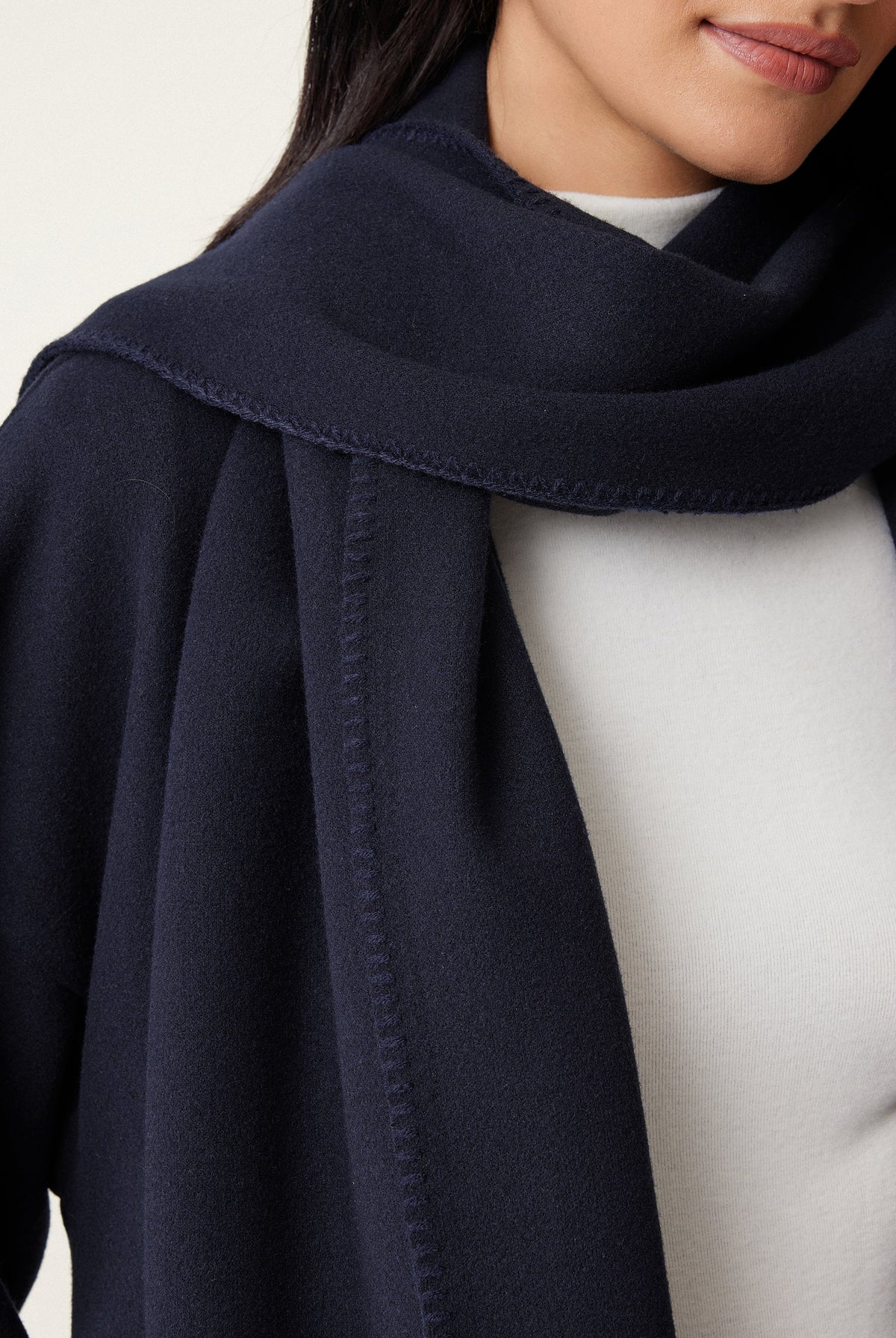 Fable Women's Coat | Oversized Scarf, Draped Collar, Relaxed Fit 4