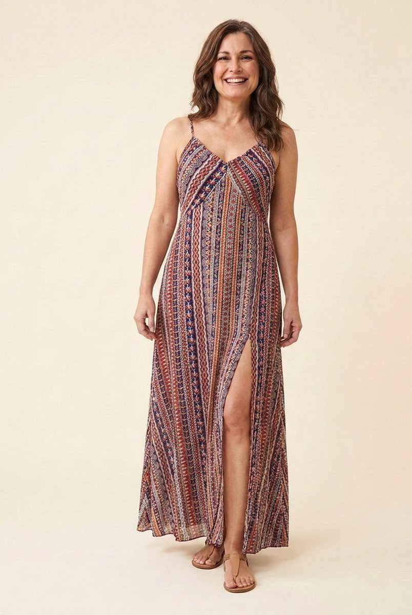 Fiora Maxi Dress | Floral Print, V Neck Sleeveless Summer Wedding Guest Dress 0