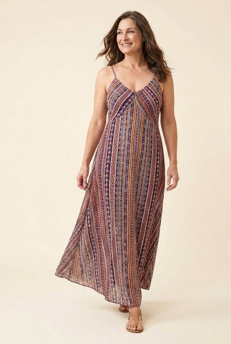 Fiora Maxi Dress | Floral Print, V Neck Sleeveless Summer Wedding Guest Dress 2