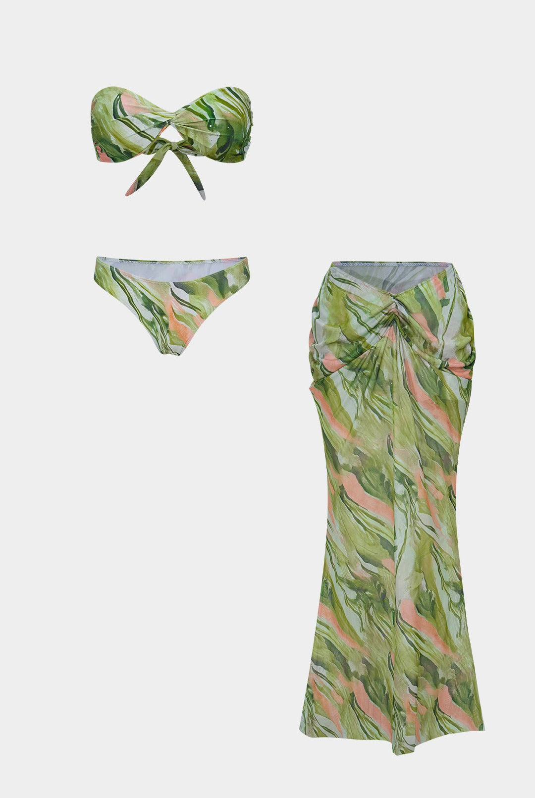 Fleur Bikini Set | Opaque Jersey Fabric, Tie-Up Wrap Design 0
