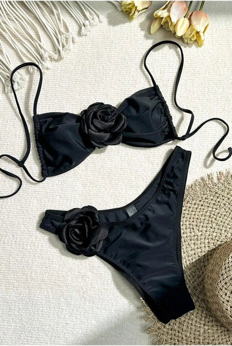 Fleur Push-Up Bikini Set | Floral Accents, Women's Bikini Sets 10