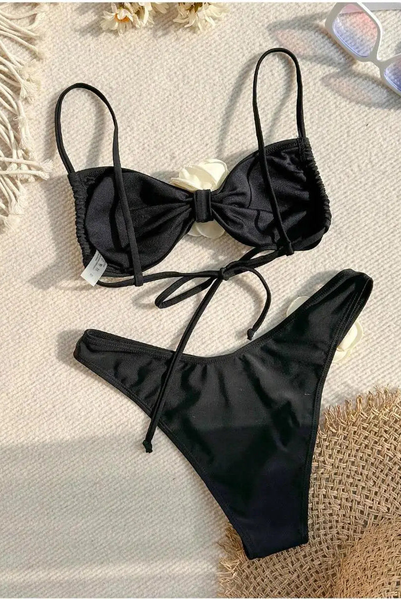 Fleur Push-Up Bikini Set | Floral Accents, Women's Bikini Sets 2