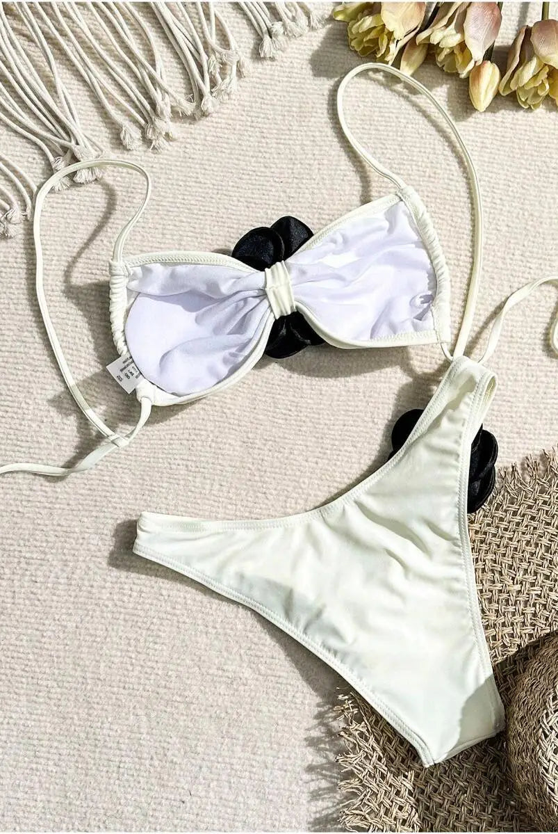 Fleur Push-Up Bikini Set | Floral Accents, Women's Bikini Sets 4