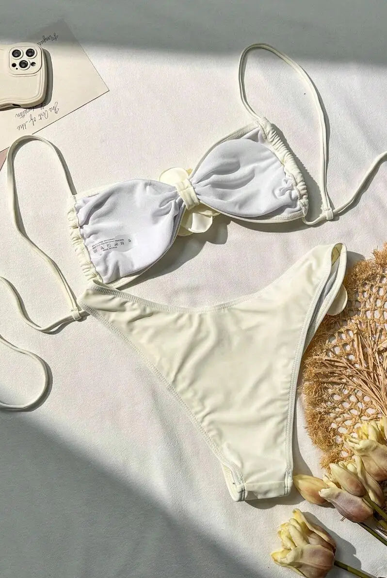 Fleur Push-Up Bikini Set | Floral Accents, Women's Bikini Sets 8