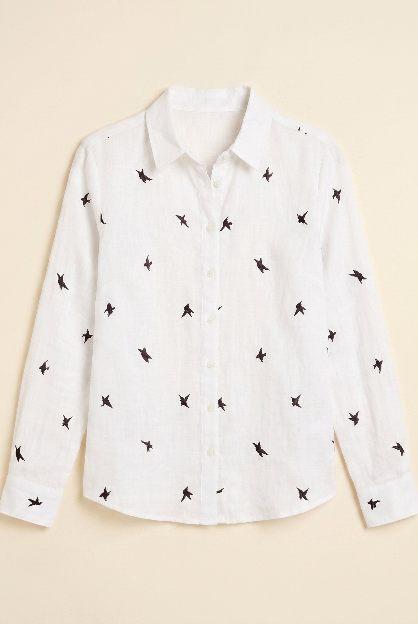 Flora Women's Top | Cotton Linen Long Sleeve Blouse 5
